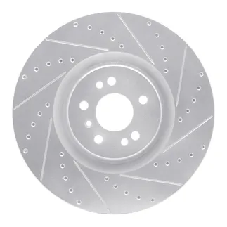 R1 Concepts EDZ-63136R Brake Rotor Drilled and Slotted Silver
